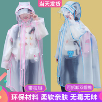 Children raincoat boys 2021 girls kindergarten full body long Primary School students baby to school with schoolbags poncho