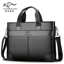 Genuine Leather Texture Mens Handbag Business Bag Briefcase Business Casual Diagonal Satchel Fashion Brief mens bag