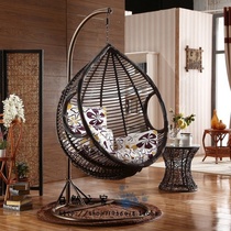 Rough rattan basket imitation vine single double hanging chair outdoor swing rattan chair balcony rocking chair indoor courtyard leisure rocking chair