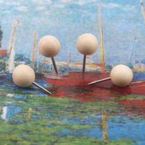 Boxed wooden pushpins press nailing cork board Birch multi-purpose nail creative pushpin painting diy custom photos