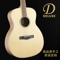 Deluxe acoustic guitar single board electric box plug-in dual-use 40-inch finger play ballad surface single spruce guitar