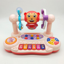 Childrens music rattle electronic organ 0-1 year old baby toy 3-6 months 9 girl baby 2 3 4 male 5 5 5 8 6 7