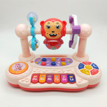 Childrens music rattle electronic organ 0-1 year old baby toy 3-6 months 9 girl baby 2 3 4 male 5 5 5 8 6 7