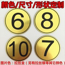 Hand card Stadium number number cabinet stickers Home storage cabinet table card Restaurant table card Bath center badge