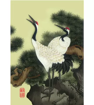松鹤延年刺绣挂画-松鹤延年刺绣挂画促销价格、松鹤延年刺绣挂画品牌- 淘宝