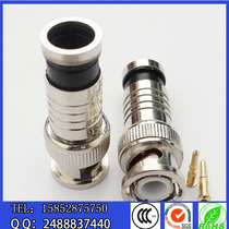 RG6 extrusion BNC monitoring compression Q9 plug) solderless video head 75-5 with copper zheng