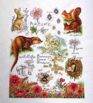 Ten embroidered drawings Redrawn Etymology file PSC51-Wildlife