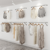 Clothing store side hanging wall-mounted U-shaped men's and women's clothing store shelf display rack clothes rack children's clothing hanging rod