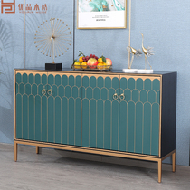 American solid wood light luxury entrance cabinet Simple post-modern foyer partition locker Large capacity wall dining side cabinet