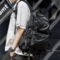 Functional wind backpack mens shoulder bag Tide brand mens large capacity junior high school school bag college students travel Mens bag Leisure