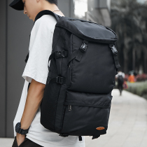 Short-distance backpack mens business travel business travel bag large capacity Mens shoulder bag travel outdoor light mountaineering bag Black
