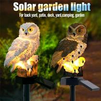 Solar resin owl lawn lamp Outdoor garden decoration simulation animal lamp Handicraft lamp