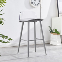 Bar chair modern simple transparent acrylic bar stool bar chair home high chair bar stool milk tea shop 75 chair