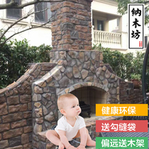Cultural Stone Villa Exterior Wall Brick TV Background Wall Cement Brick Fireplace Antique Brick Balcony Outdoor American Culture Brick