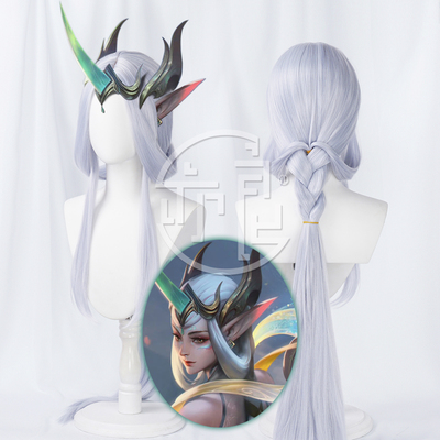 taobao agent Yiliang League of Legends Star Mom Soraka cosplay wigs of jade sword legend LOL long scalp model