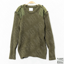(Single product) British military version of the military green round neck sweater outdoor sports fan commando sweater