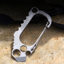 Outdoor light equipment titanium alloy quick-hanging tool buckle multi-function TC4 belt mountaineering chain keychain EDC gadget