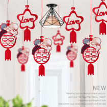 Wedding supplies wedding room layout non-woven flower pendant hanging decoration creative bedroom living room background wall decoration
