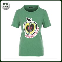 Special offer 2021 summer new Korean golf suit womens apple print round neck short sleeve T-shirt GOLF