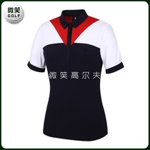 Special offer 2021 summer new Korean golf suit women RENOM * contrast color short-sleeved T-shirt GOLF