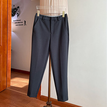 Pants type Tazzan able working people Pendant Sense Loose Straight Drum Trousers Smoke tubes West Pants Slim Fit Slim Fit Pants Black