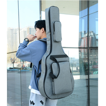 Flax blend thickened waterproof 42 inch 43 inch wooden guitar bag folk guitar bag hand shoulder strap