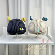 Berenjie winter new male and female Baby Baby Baby stunned three-dimensional dinosaur double flanging wool hat