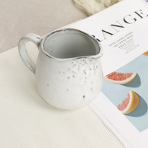 Outside single blemish Denmark B home P dot retro coffee partner Small milk jar Ceramic with handle small mouth milk cup