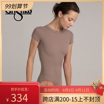 Russian imported Grishko high collar short sleeve ballet dance practice gymnastics body suit can be inserted chest pad 2004