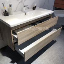 New product four-sided water-blocking ceramic basin Nordic simple bathroom cabinet combination wash table bathroom cabinet 60-120cm