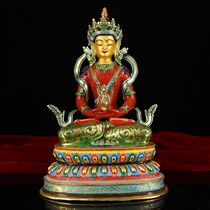 Painted gilded longevity Buddha-DZ6310