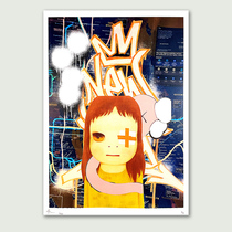 Death NYC (Nara Michiko × Kaws × Street Graffiti) trendy art prints free soul