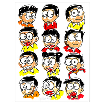 Trend art] Judas Aletta Nobita expression pack limited print cartoon hanging painting spot