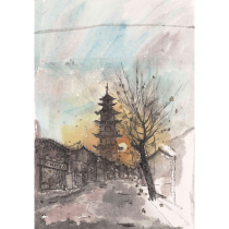 Chinese Oil Painters Association Member Yang Jiwen (Autumn Wind in the Sunset) Limited Edition Painting
