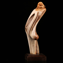 High about 26cm cliffs ornaments cliffs Cypress laughing Buddha ornaments