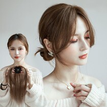 Air eight-character bangs wigs bangs micro-rolls one-piece traceless natural hair head reissue female