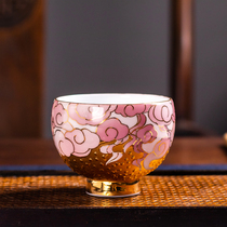 999 real gold hand-painted gilt craft founder Provincial Arts and Crafts master Xiao Jianhui tea cup
