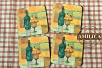 British famous Pimpernel orange wine wooden coasters) placemats) Portmeirion thin models