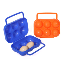 Outdoor camping special egg box 6 carry carry the egg box anti-breaking PP egg clip special offer