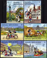 Green Nardin 1989 Disney Cartoon Cartoon Micke Mickey Play French Post Show 6 Новая подлинная!