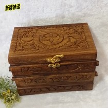 Pakistans new art products handmade wood carving three-dimensional carving three-layer hand-decorated box home decoration