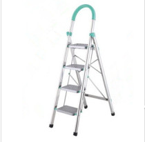 Openg plus thick and wide pedal all stainless steel non-slip staircase four-step household folding herringbone ladder telescopic ladder