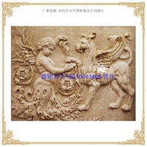 Sandstone relief sandstone sculpture relief sandstone TV background wall brick European Angel Cupid relief mural