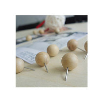 Wooden brother Cork I-shaped nails cute wooden pushpins tacks studs logs round pushpins (10 pieces)
