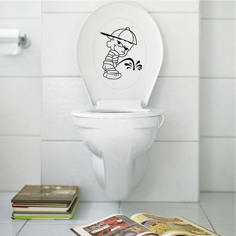 Creative toilet wall sticker waterproof toilet cover sticker toilet decoration sticker tile sticker