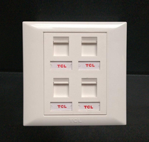 TCL four-port computer telephone socket panel 86 type dual-port network cable computer socket dual-hole telephone
