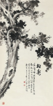 Art micro-spray Huang Junbi Bai Shou 30x59cm