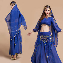 Indian dance performance costume new adult practice dance dress belly dance large-size performance suit suit