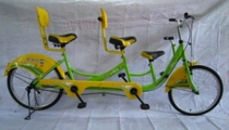 New revision upgrade 24-inch parent-child double car double bicycle three-person bicycle Aowit multi-color high match