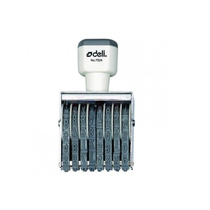 Deli 7524 production batch number 8-digit number digital seal manual adjustable number Rubber wheel printing stationery